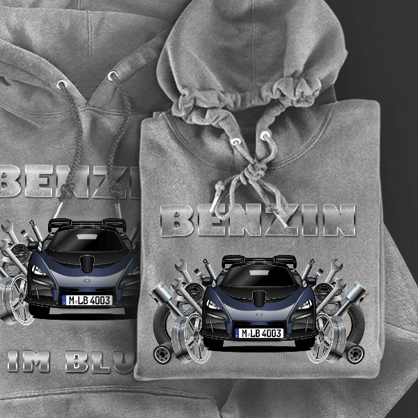 Senna Hoodie für Damen u. Herren personalisiert mit deinem Auto u. Kennzeichen!