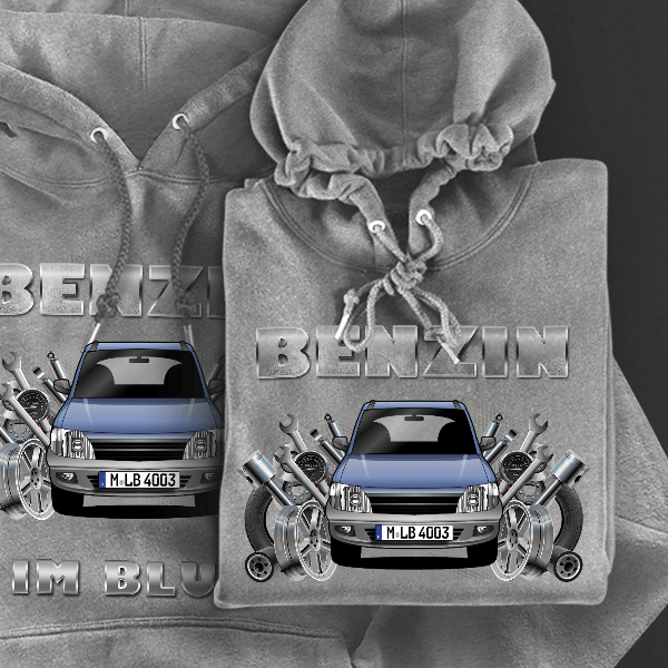 Gran Move Hoodie für Damen u. Herren personalisiert mit deinem Auto u. Kennzeichen!