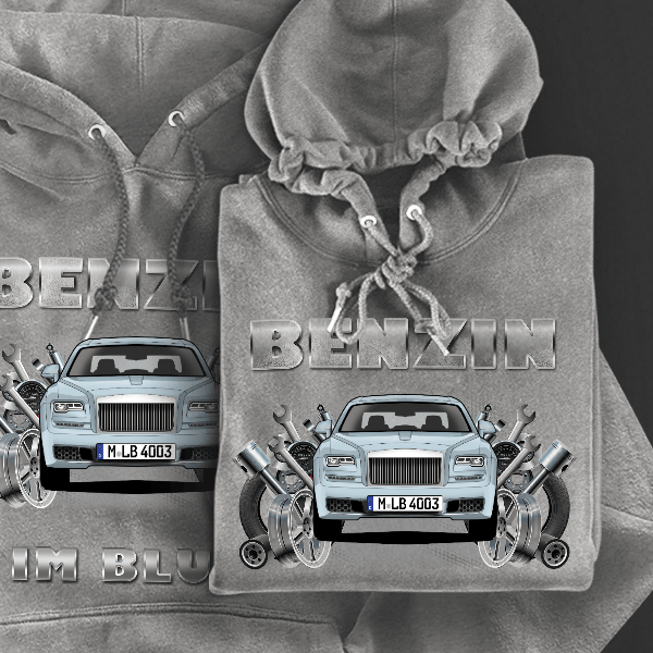 Ghost Hoodie für Damen u. Herren personalisiert mit deinem Auto u. Kennzeichen!