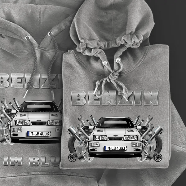 Sierra RS Cosworth Hoodie für Damen u. Herren personalisiert mit deinem Auto u. Kennzeichen!