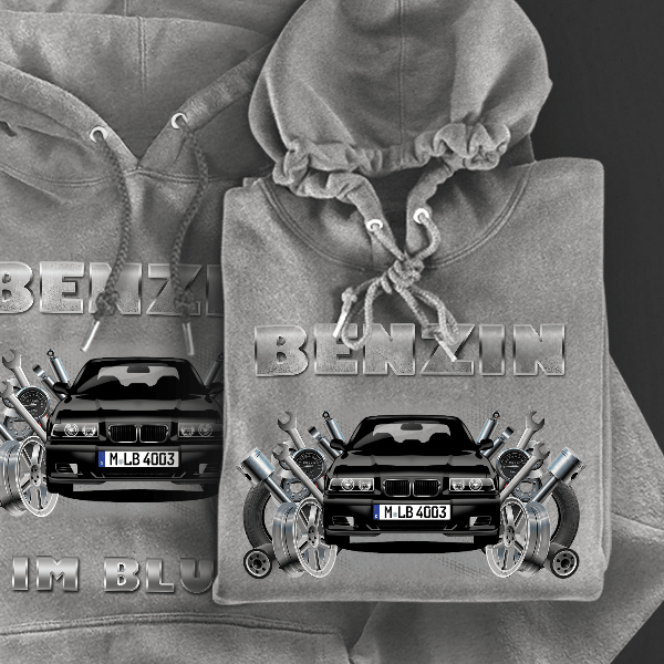 Enzo Coupe Hoodie für Damen u. Herren personalisiert mit deinem Auto u. Kennzeichen!