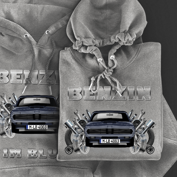 Cougar Hoodie für Damen u. Herren personalisiert mit deinem Auto u. Kennzeichen!