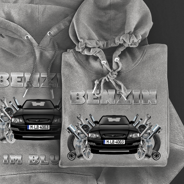 Escort (5-Türer) Hoodie für Damen u. Herren personalisiert mit deinem Auto u. Kennzeichen!