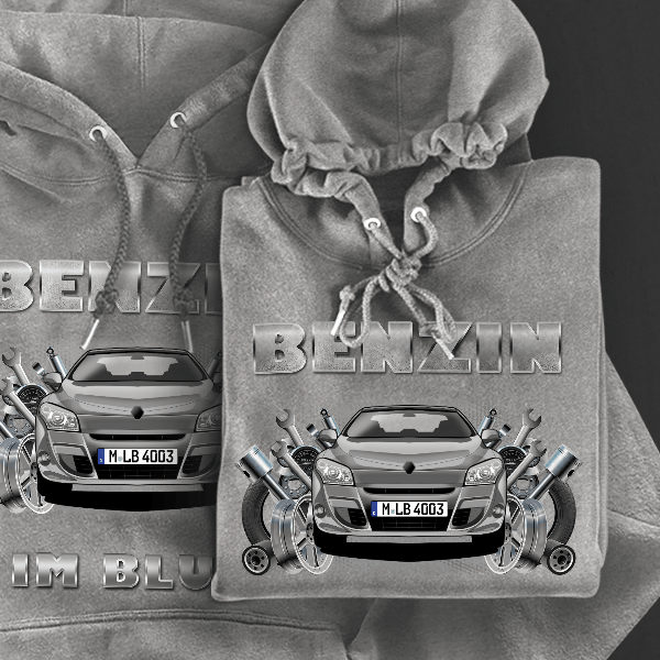 Megane Coupe Hoodie für Damen u. Herren personalisiert mit deinem Auto u. Kennzeichen!