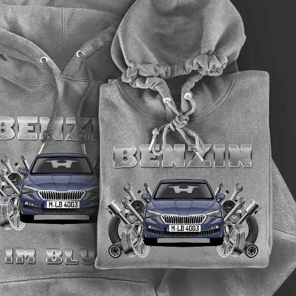 Scala Hoodie für Damen u. Herren personalisiert mit deinem Auto u. Kennzeichen!