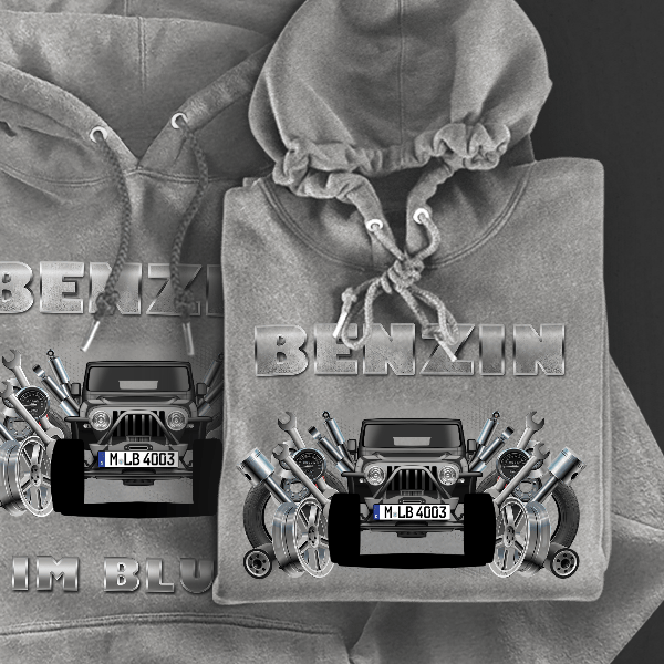 CJ 7 Hoodie für Damen u. Herren personalisiert mit deinem Auto u. Kennzeichen!