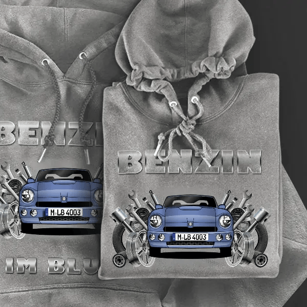 RV8 Hoodie für Damen u. Herren personalisiert mit deinem Auto u. Kennzeichen!
