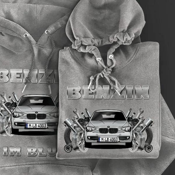 1er Reihe Hatchback (F21) Hoodie für Damen u. Herren personalisiert mit deinem Auto u. Kennzeichen!