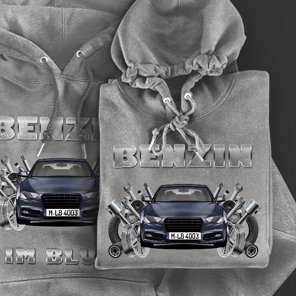 A5 Coupe Hoodie für Damen u. Herren personalisiert mit deinem Auto u. Kennzeichen!