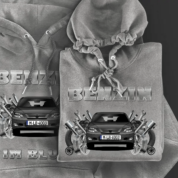 LS Hoodie für Damen u. Herren personalisiert mit deinem Auto u. Kennzeichen!