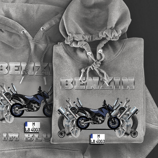 640 Duke Hoodie für Damen u. Herren personalisiert mit deinem Motorrad u. Kennzeichen!
