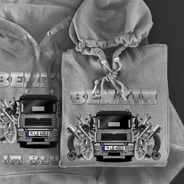 TGA 33.430 Hoodie für Damen u. Herren personalisiert mit deinem LKW u. Kennzeichen!