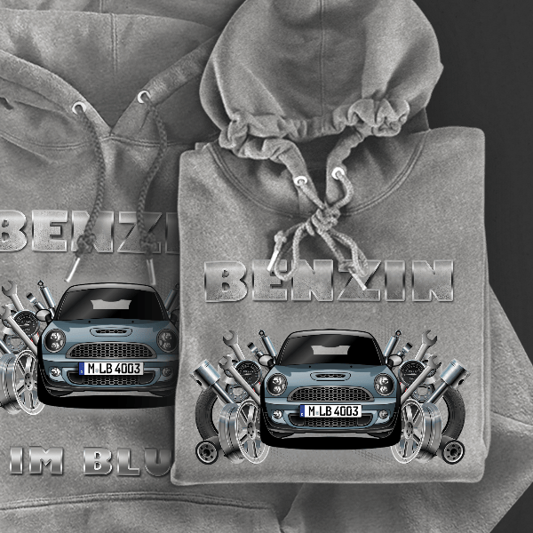 Cooper Coupe Hoodie für Damen u. Herren personalisiert mit deinem Auto u. Kennzeichen!