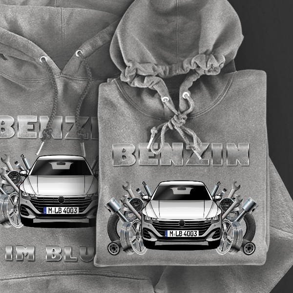 Arteon Shooting Brake Hoodie für Damen u. Herren personalisiert mit deinem Auto u. Kennzeichen!