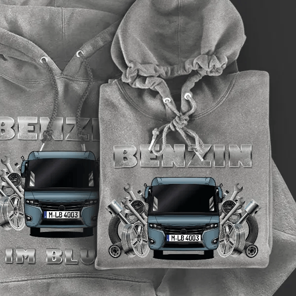 I 7400 Plus Hoodie für Damen u. Herren personalisiert mit deinem Wohnwagen u. Kennzeichen!