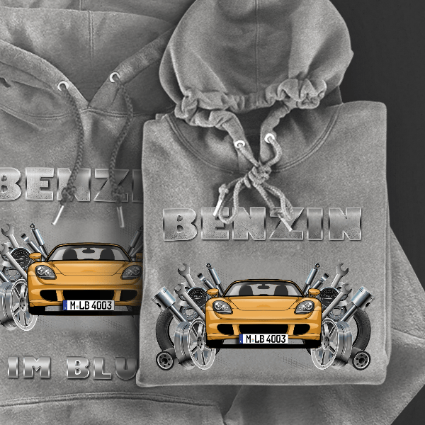 Carrera GT Hoodie für Damen u. Herren personalisiert mit deinem Auto u. Kennzeichen!
