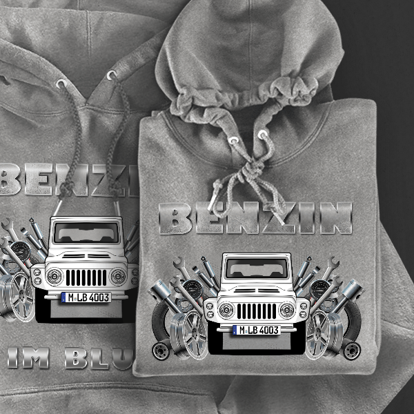 LJ Hoodie für Damen u. Herren personalisiert mit deinem Auto u. Kennzeichen!