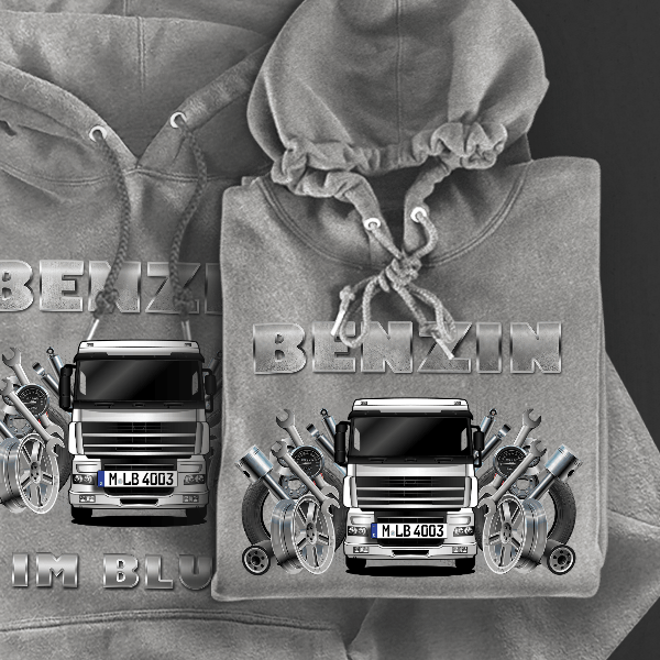 XF95 Hoodie für Damen u. Herren personalisiert mit deinem LKW u. Kennzeichen!