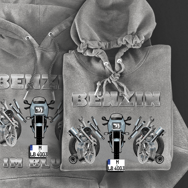XJ600 Hoodie für Damen u. Herren personalisiert mit deinem Motorrad u. Kennzeichen!