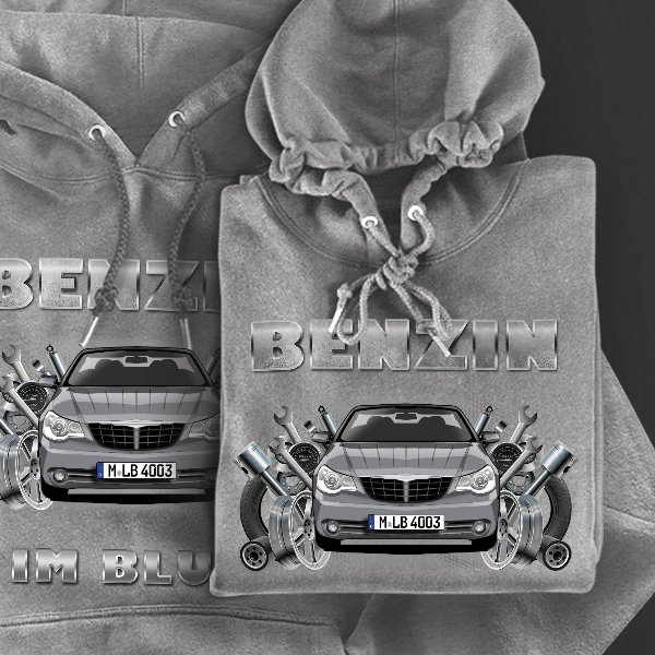 Sebring Limousine Hoodie für Damen u. Herren personalisiert mit deinem Auto u. Kennzeichen!