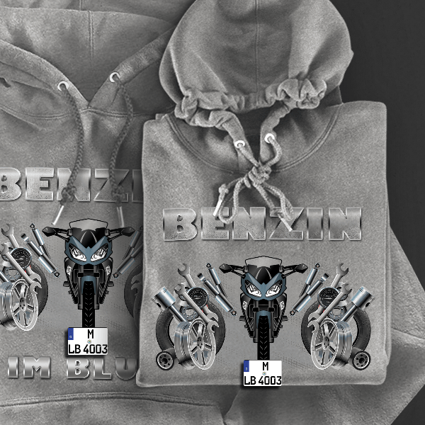 Ninja 650 Hoodie für Damen u. Herren personalisiert mit deinem Motorrad u. Kennzeichen!