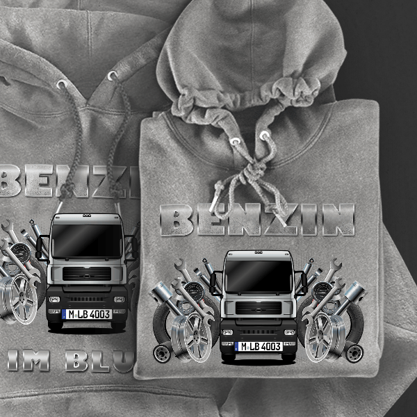 TGA 18.360 Hoodie für Damen u. Herren personalisiert mit deinem LKW u. Kennzeichen!