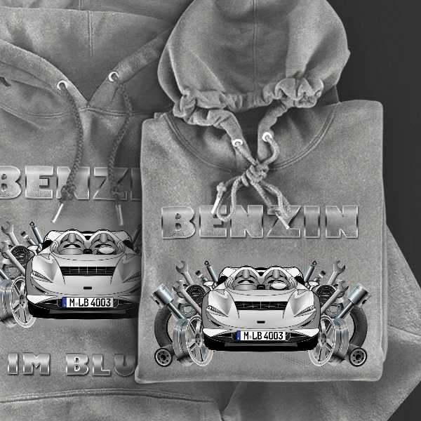 Elva Hoodie für Damen u. Herren personalisiert mit deinem Auto u. Kennzeichen!