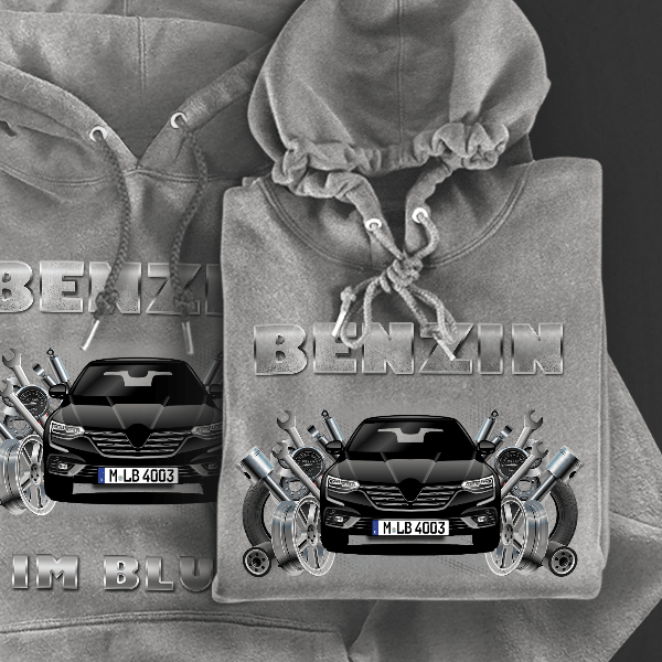 Talisman Grandtour Hoodie für Damen u. Herren personalisiert mit deinem Auto u. Kennzeichen!