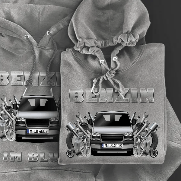 Savana Hoodie für Damen u. Herren personalisiert mit deinem Auto u. Kennzeichen!