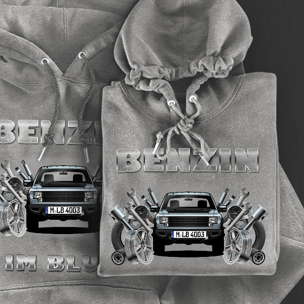 Raptor Hoodie für Damen u. Herren personalisiert mit deinem Auto u. Kennzeichen!