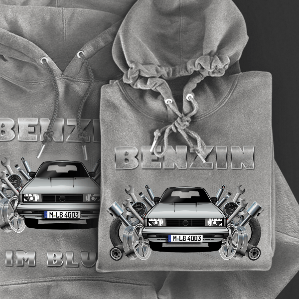 Sunny Hoodie für Damen u. Herren personalisiert mit deinem Auto u. Kennzeichen!