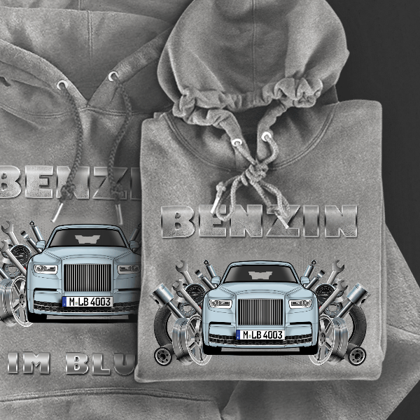 Phantom Hoodie für Damen u. Herren personalisiert mit deinem Auto u. Kennzeichen!
