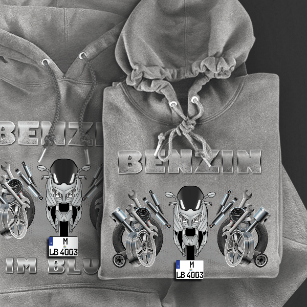 C 600 Sport Hoodie für Damen u. Herren personalisiert mit deinem Motorrad u. Kennzeichen!