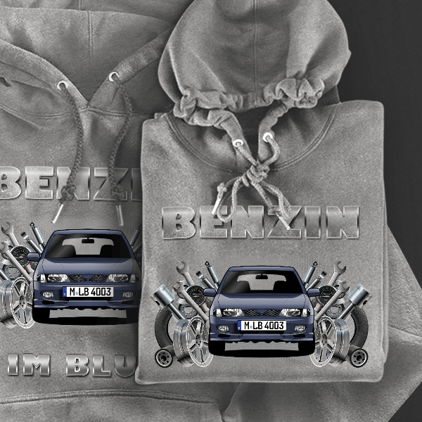 Almera (3-Türer) Hoodie für Damen u. Herren personalisiert mit deinem Auto u. Kennzeichen!