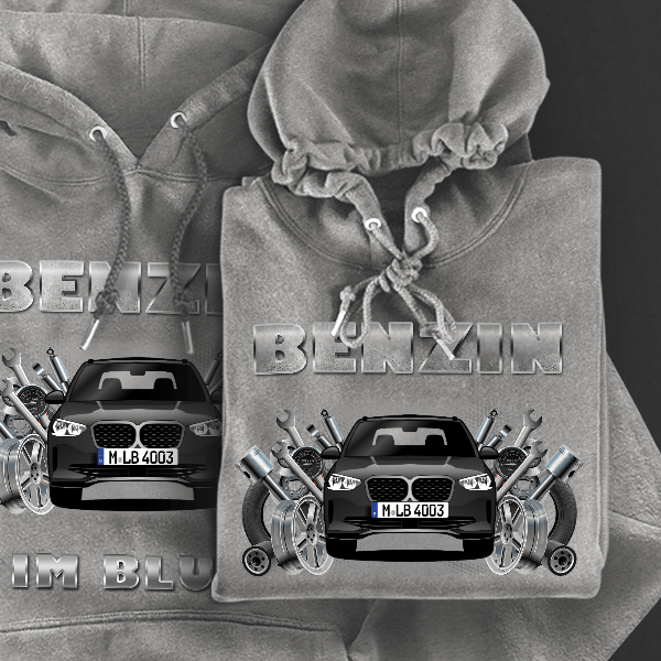 iX3 Hoodie für Damen u. Herren personalisiert mit deinem Auto u. Kennzeichen!