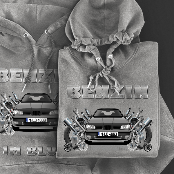 Ibiza (5-Türer) Hoodie für Damen u. Herren personalisiert mit deinem Auto u. Kennzeichen!