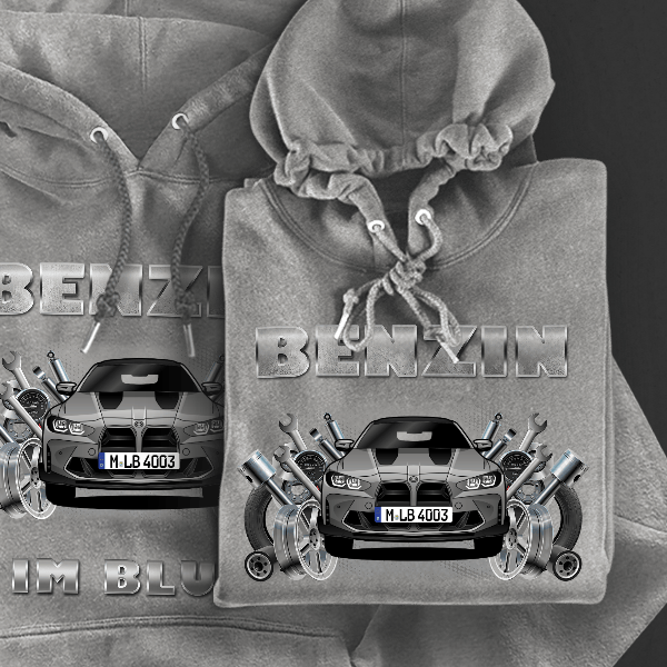 M4 CSL Hoodie für Damen u. Herren personalisiert mit deinem Auto u. Kennzeichen!