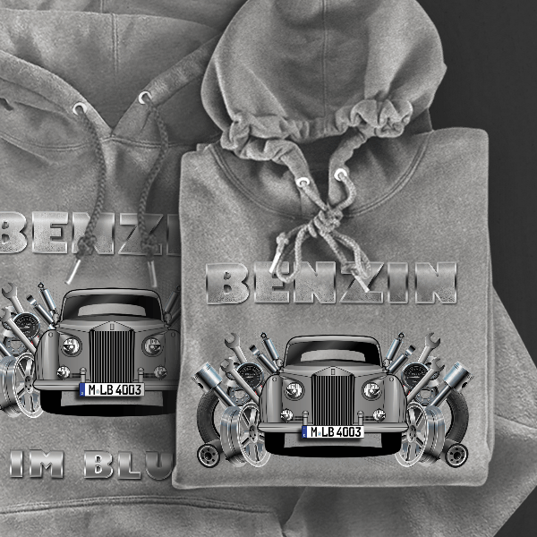 Silver Cloud Limousine Hoodie für Damen u. Herren personalisiert mit deinem Auto u. Kennzeichen!