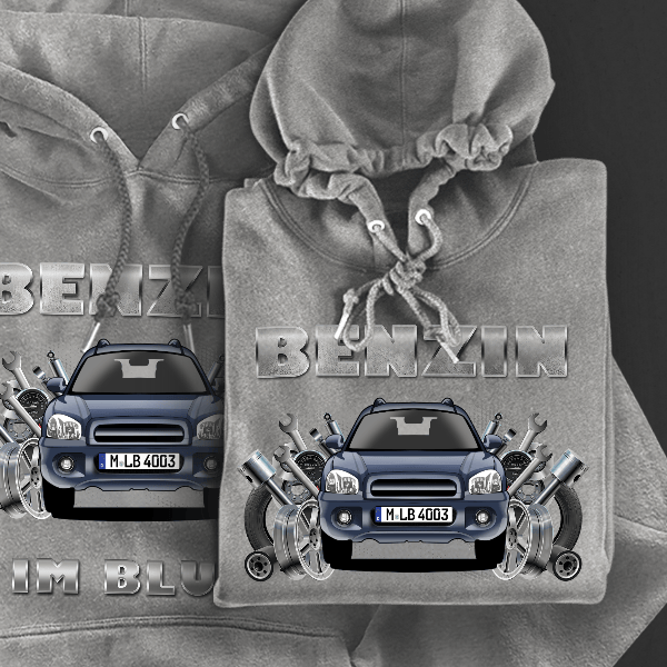 Santa Fe Hoodie für Damen u. Herren personalisiert mit deinem Auto u. Kennzeichen!