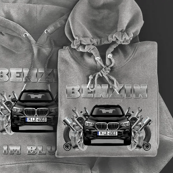 X5 Hoodie für Damen u. Herren personalisiert mit deinem Auto u. Kennzeichen!