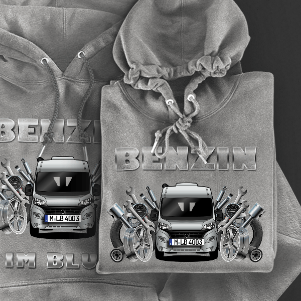600 Hoodie für Damen u. Herren personalisiert mit deinem Wohnwagen u. Kennzeichen!