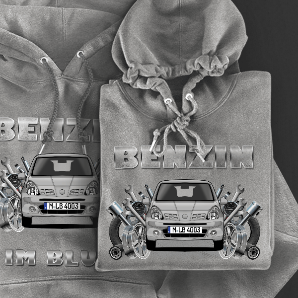 Pixo Hoodie für Damen u. Herren personalisiert mit deinem Auto u. Kennzeichen!