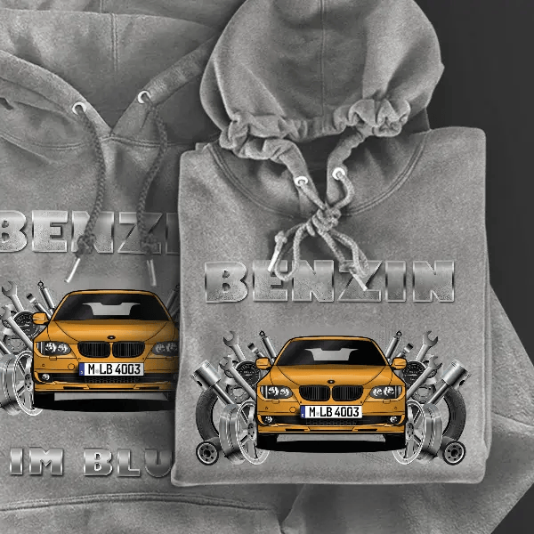 Alpina B3 GT3 Hoodie für Damen u. Herren personalisiert mit deinem Auto u. Kennzeichen!
