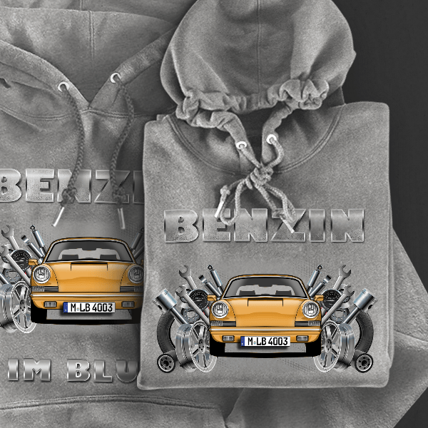 911 Targa Hoodie für Damen u. Herren personalisiert mit deinem Auto u. Kennzeichen!
