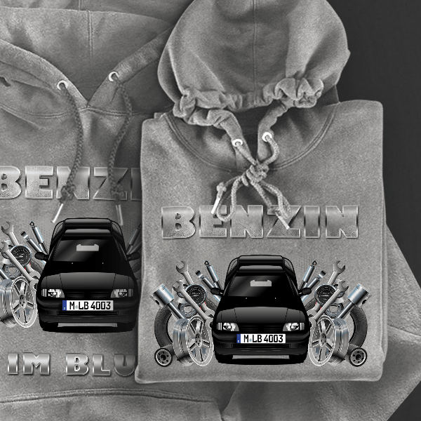 Inca Hoodie für Damen u. Herren personalisiert mit deinem Auto u. Kennzeichen!