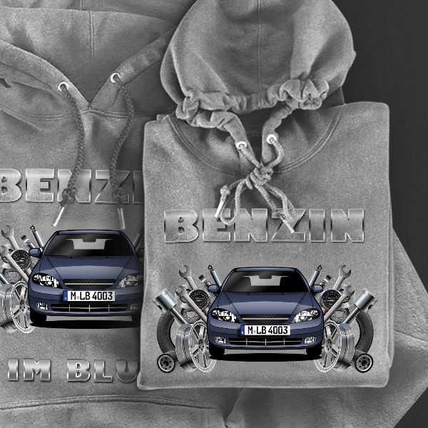 Lacetti Hoodie für Damen u. Herren personalisiert mit deinem Auto u. Kennzeichen!