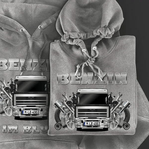 95 Hoodie für Damen u. Herren personalisiert mit deinem LKW u. Kennzeichen!