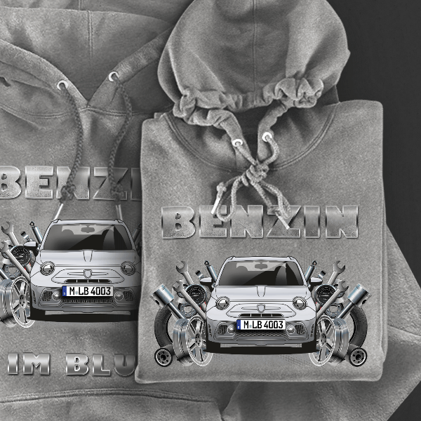 595 Hoodie für Damen u. Herren personalisiert mit deinem Auto u. Kennzeichen!