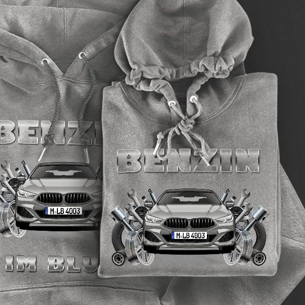 8er Reihe Coupe Hoodie für Damen u. Herren personalisiert mit deinem Auto u. Kennzeichen!