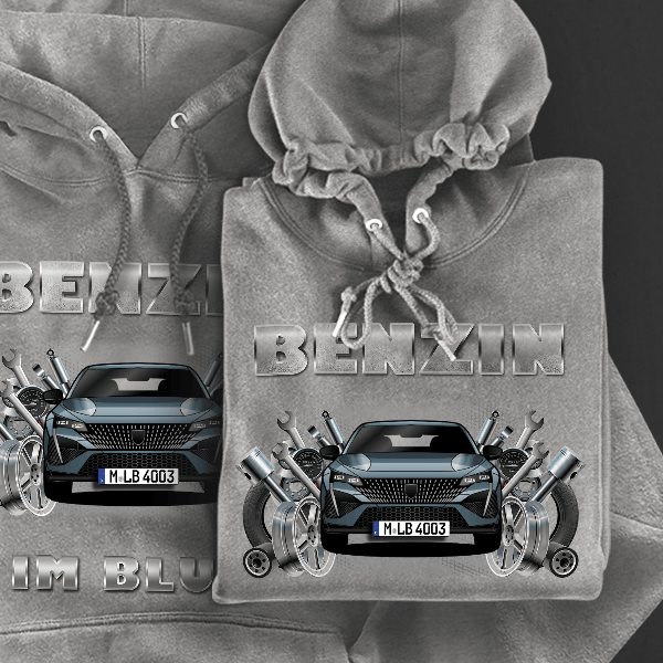 408 Hoodie für Damen u. Herren personalisiert mit deinem Auto u. Kennzeichen!